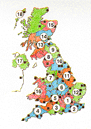 UK degree day regions map