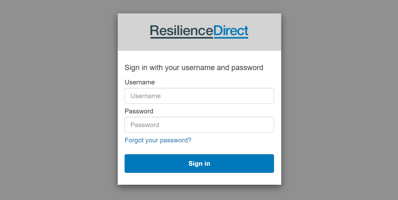 Resilience Direct login